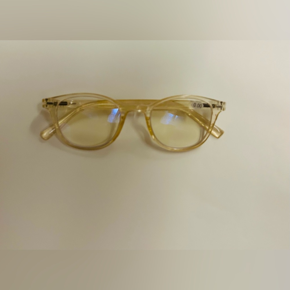 New Rae Dunn Glasses 0.00 Magnification Yellow Frames Men's